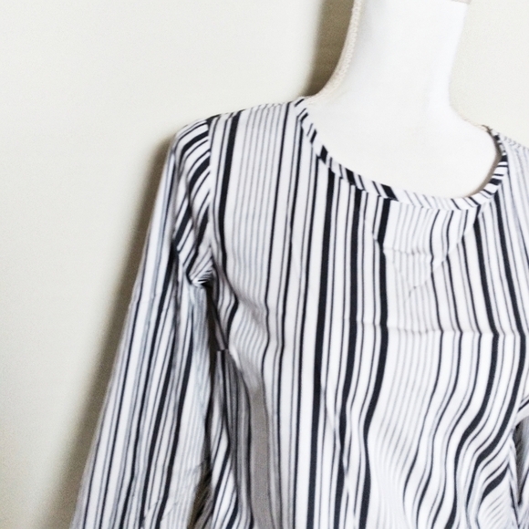 Talbots Side Tie Striped Blouse Small Petite - Picture 4 of 8